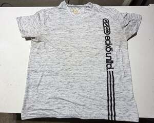 Ecko Unltd. Men's Grey Space Dye V-Neck Graphic T-Shirt Size XL